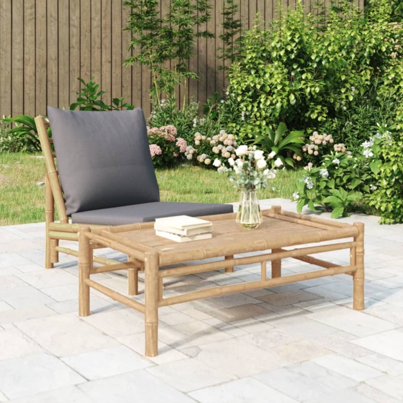 Table basse de jardin 100x55x33 cm bambou 555865555865