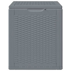 Boîte de rangement de jardin gris PP rotin 90 L 555866555866