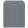 Boîte de rangement de jardin gris PP rotin 90 L 555866555866