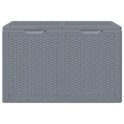 Boîte de rangement de jardin gris PP rotin 180 L 555867555867