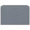 Boîte de rangement de jardin gris PP rotin 180 L 555867555867