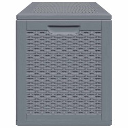 Boîte de rangement de jardin gris PP rotin 180 L 555867555867