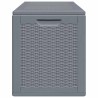 Boîte de rangement de jardin gris PP rotin 180 L 555867555867