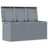 Boîte de rangement de jardin gris PP rotin 270 L 555868555868