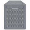Boîte de rangement de jardin gris PP rotin 270 L 555868555868