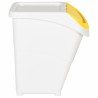 Poubelles empilables avec couvercles 3 pcs blanc PP 120 L 555873555873