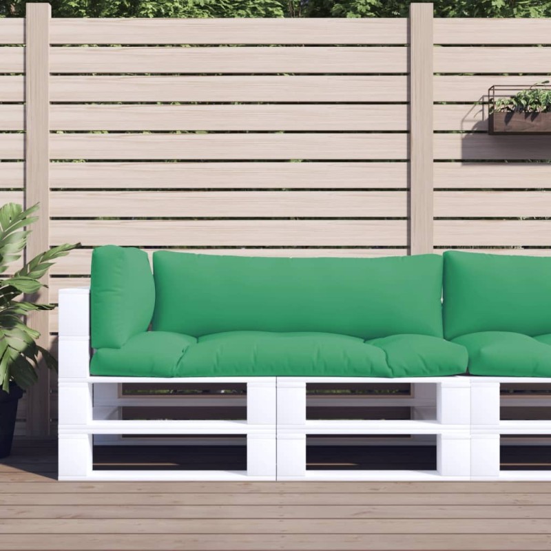 Coussins de palette lot de 3 vert tissu 555877555877