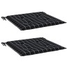 Coussins de chaise de jardin lot de 2 motif à carreaux noir 555878555878