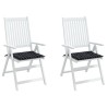 Coussins de chaise de jardin lot de 2 motif à carreaux noir 555878555878