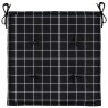 Coussins de chaise de jardin lot de 2 motif à carreaux noir 555878555878