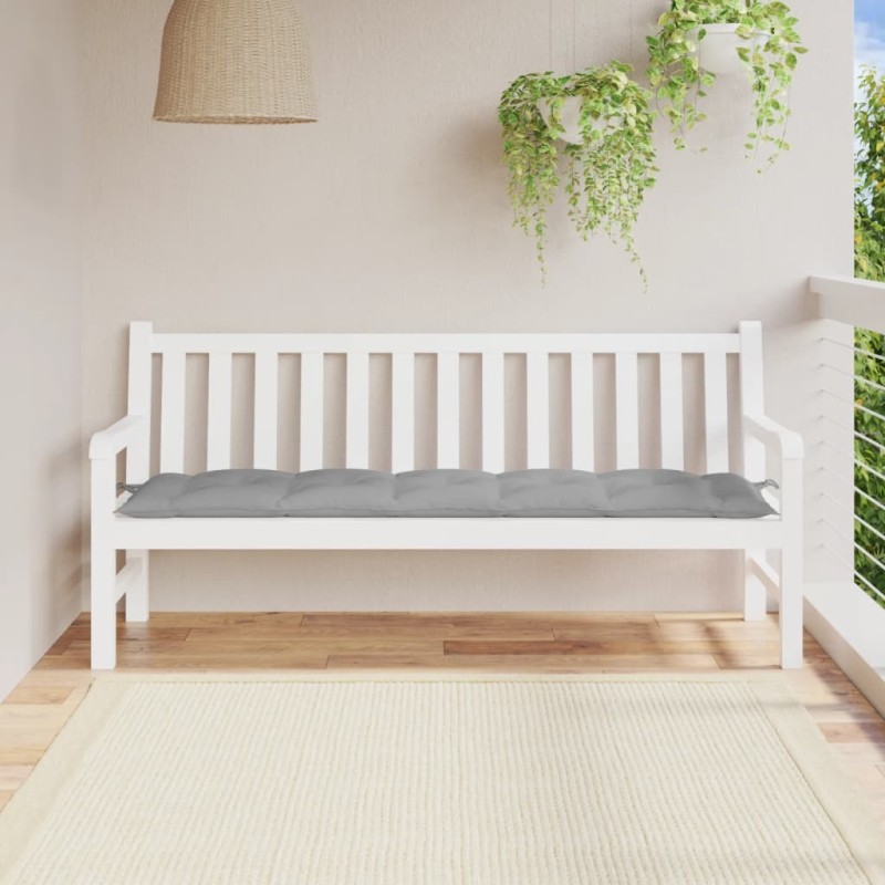 Coussin de banc de jardin gris 180x50x7 cm tissu oxford 555886555886