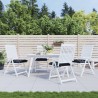 Coussins de chaise lot de 4 carreaux noir 50x50x7 cm 555888555888