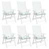 Coussins de chaise lot de 6 à motif de feuilles 40x40x7cm tissu 555889555889