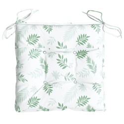 Coussins de chaise lot de 6 à motif de feuilles 40x40x7cm tissu 555889555889