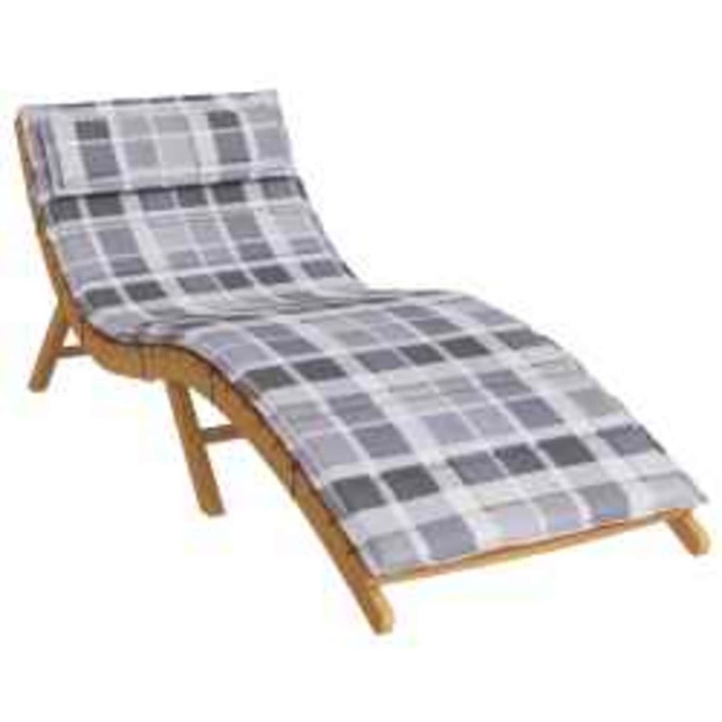 Coussin de transat ensoleillé Gris 178 x 60 x 4 cm Tissu Oxford 555895555895