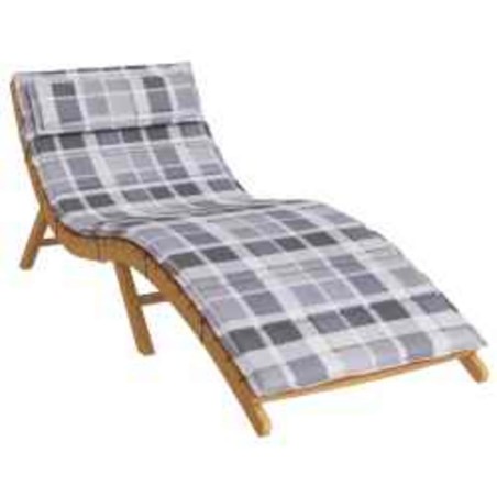 Coussin de transat ensoleillé Gris 178 x 60 x 4 cm Tissu Oxford 555895555895