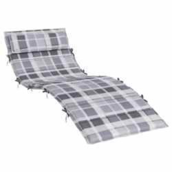 Coussin de transat ensoleillé Gris 178 x 60 x 4 cm Tissu Oxford 555895555895