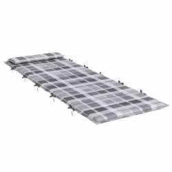 Coussin de transat ensoleillé Gris 178 x 60 x 4 cm Tissu Oxford 555895555895
