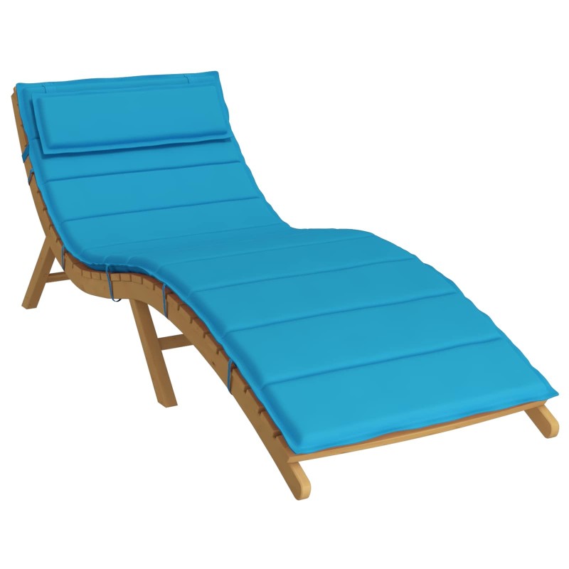 Coussin de transat ensoleillé Bleu clair 178 x 60 x 4 cm 555896555896