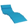 Coussin de transat ensoleillé Bleu clair 178 x 60 x 4 cm 555896555896