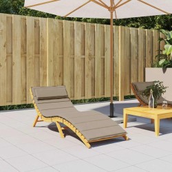 Coussin de chaise longue taupe 180x60x4 cm tissu oxford 555897555897