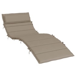 Coussin de chaise longue taupe 180x60x4 cm tissu oxford 555897555897