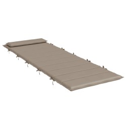 Coussin de chaise longue taupe 180x60x4 cm tissu oxford 555897555897