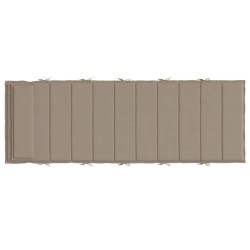 Coussin de chaise longue taupe 180x60x4 cm tissu oxford 555897555897