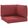Coussins de palette lot de 3 rouge bordeaux tissu oxford 555898555898