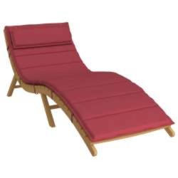 Coussin de transat ensoleillé Rouge bordeaux 178 x 60 x 4 cm 555899555899