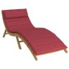 Coussin de transat ensoleillé Rouge bordeaux 178 x 60 x 4 cm 555899555899