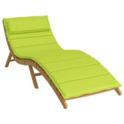Coussin de transat ensoleillé Vert 178 x 60 x 4 cm Tissu Oxford 555900555900