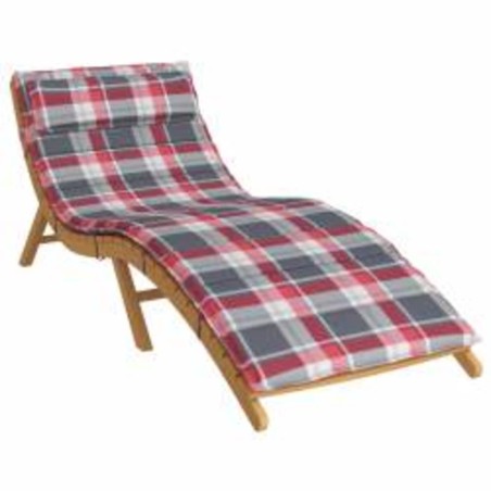 Coussin de transat ensoleillé Rouge et gris 178 x 60 x 4 cm 555901555901