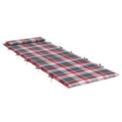Coussin de transat ensoleillé Rouge et gris 178 x 60 x 4 cm 555901555901