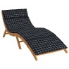 Coussin de transat ensoleillé Noir 178 x 60 x 4 cm Tissu Oxford 555902555902