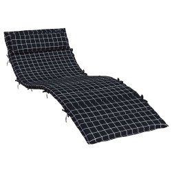 Coussin de transat ensoleillé Noir 178 x 60 x 4 cm Tissu Oxford 555902555902