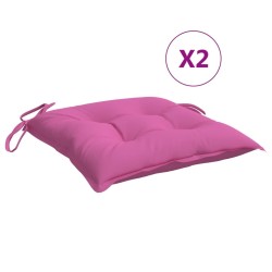 Coussins de chaise lot de 2 rose 40x40x7 cm tissu 555904555904