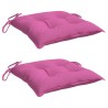 Coussins de chaise lot de 2 rose 40x40x7 cm tissu 555904555904