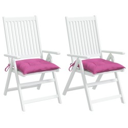 Coussins de chaise lot de 2 rose 40x40x7 cm tissu 555904555904