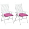 Coussins de chaise lot de 2 rose 40x40x7 cm tissu 555904555904