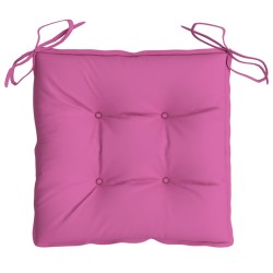 Coussins de chaise lot de 2 rose 40x40x7 cm tissu 555904555904