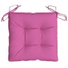 Coussins de chaise lot de 2 rose 40x40x7 cm tissu 555904555904