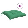 Coussins de palette lot de 2 vert 50x50x7 cm tissu oxford 555905555905