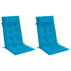 Coussins de chaise à dossier haut lot de 2 bleu clair 555906555906