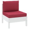 Coussins de palette lot de 2 rouge bordeaux tissu oxford 555907555907