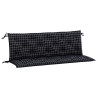 Coussins de banc de jardin lot de 2 carreaux noir 150x50x7 cm 555912555912
