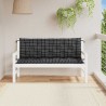 Coussins de banc de jardin lot de 2 carreaux noir 150x50x7 cm 555912555912