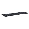 Coussins de banc de jardin lot de 2 carreaux noir 150x50x7 cm 555912555912