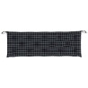 Coussins de banc de jardin lot de 2 carreaux noir 150x50x7 cm 555912555912