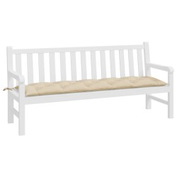 Coussin de banc de jardin beige 180x50x7 cm tissu oxford 555914555914